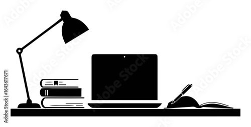 Modern Academic Writing & Essay Composition Silhouette Vector Design