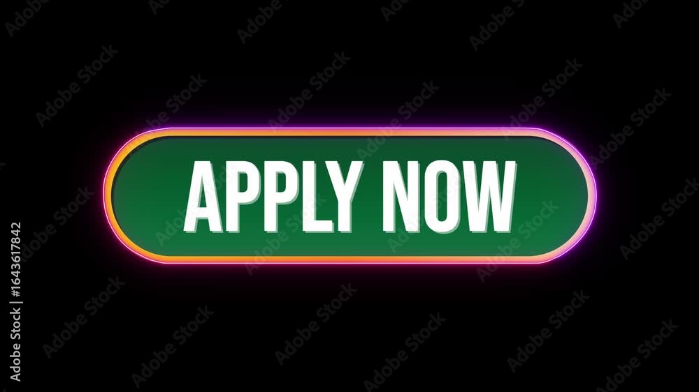 Apply now Button Click Animation with Computer Mouse Cursor and Luxury Neon Glow Colorful Border on Black Background Apply now Button Click Animation with Computer Mouse Cursor and Luxury Neon Glow Colorful Border on Black Background