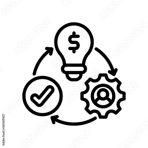 Business Model Innovation line icon