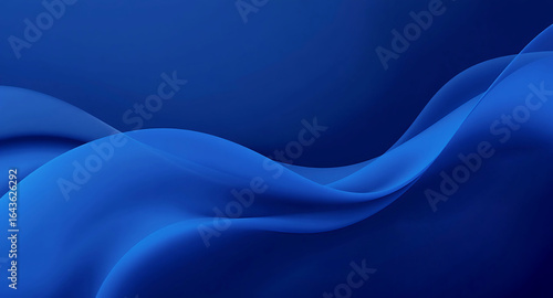 Wallpaper Mural Flowing blue abstract waves on dark blue background Torontodigital.ca
