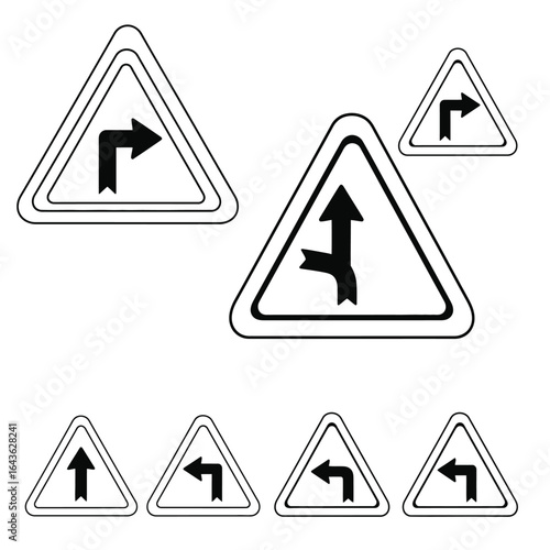Road Signage Collection Navigational Warnings for Drivers