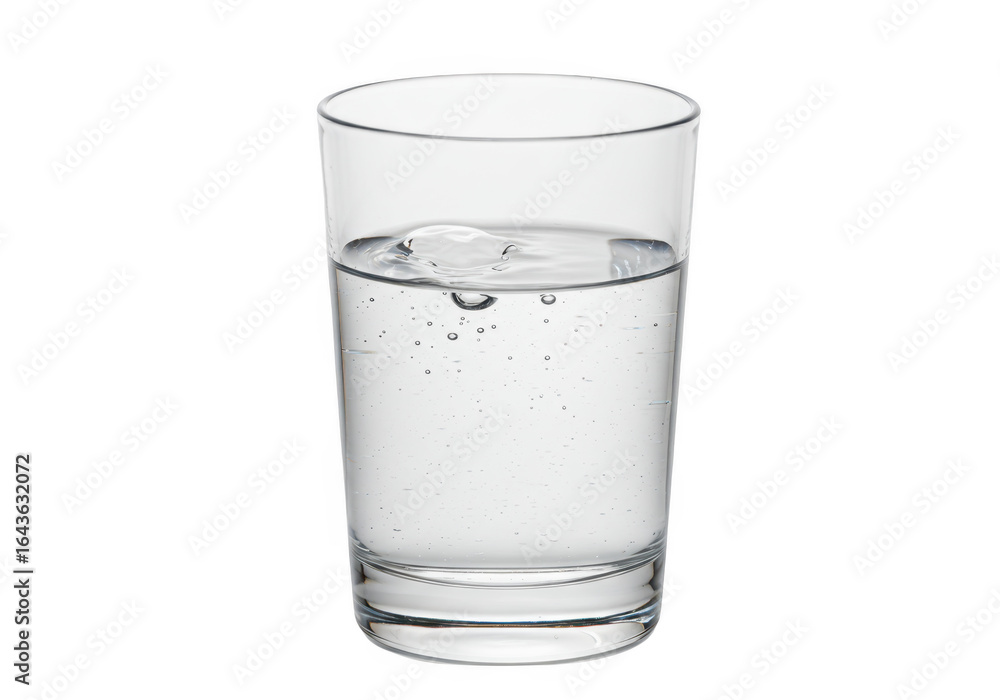 A glass of water with ice isolated on transparent background A glass of water with ice isolated on transparent background