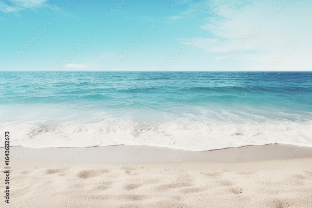 Beach on blue sky background Beach on blue sky background