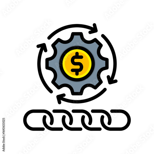 Value Chain lineal color icon