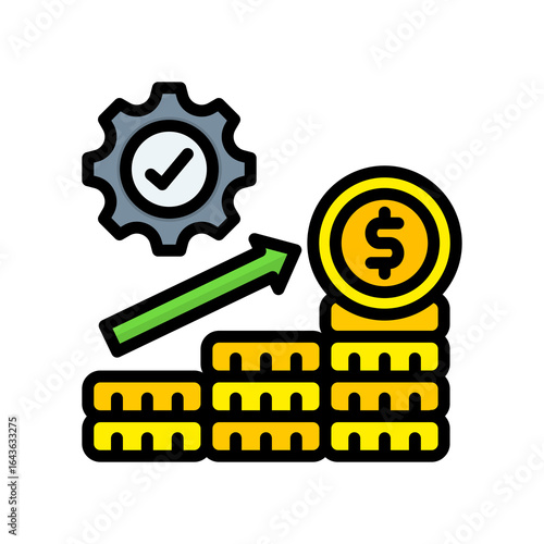 Revenue Optimization lineal color icon