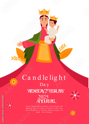 candlelight day, with veiled women carrying babies. with transparent background.