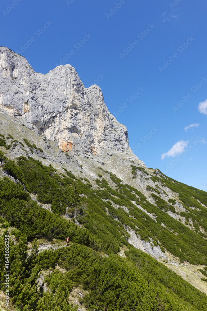 Fototapeta premium The view of the top Untersberg mountain, Salzburg, Austria