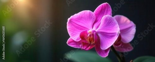 Fully opened pink orchid, showcasing intricate details , flower, cattleya