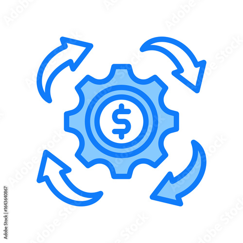 Revenue Model blue icon 