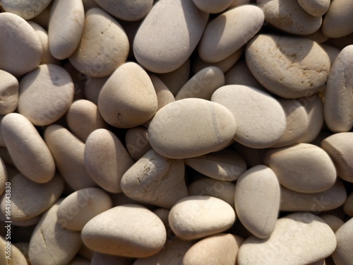Photography Close-up of Natural Rounded River Pebbles