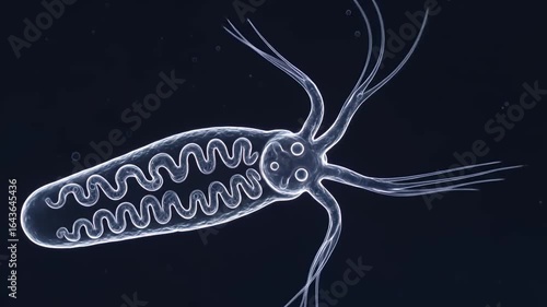 Hydra Polyp Illustration: Microscopic Freshwater Organism