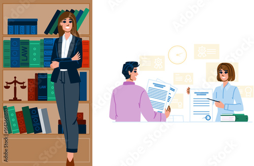 solicitor lawyer woman vector