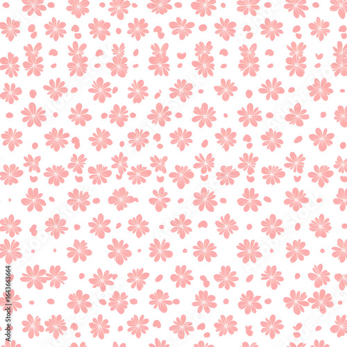 Delicate pink floral pattern with a subtle textured background