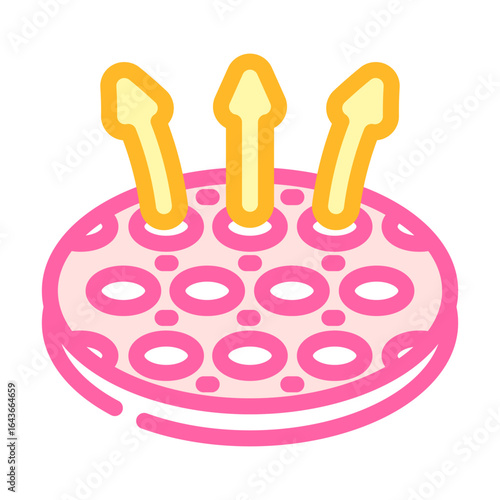 breathable fabric color icon vector illustration