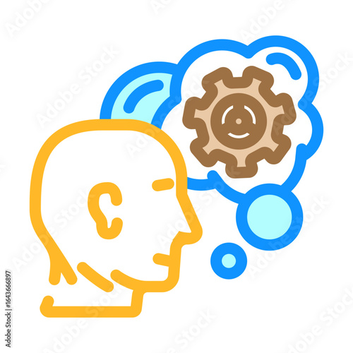 intuitive setup color icon vector illustration