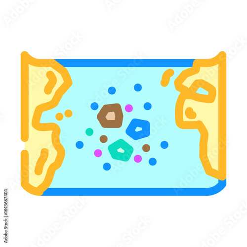 ocean pollution microplastic color icon vector illustration