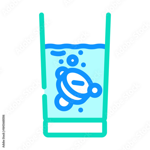 pills water stream color icon vector illustration