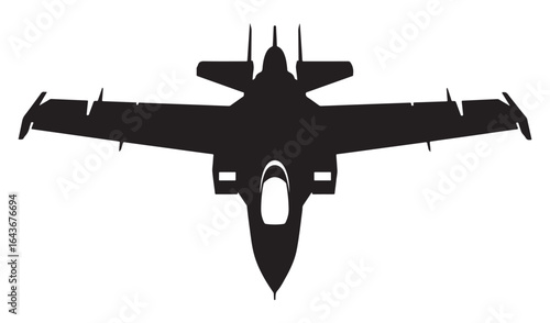 Foto black and white silhouette vector of euro-fighter