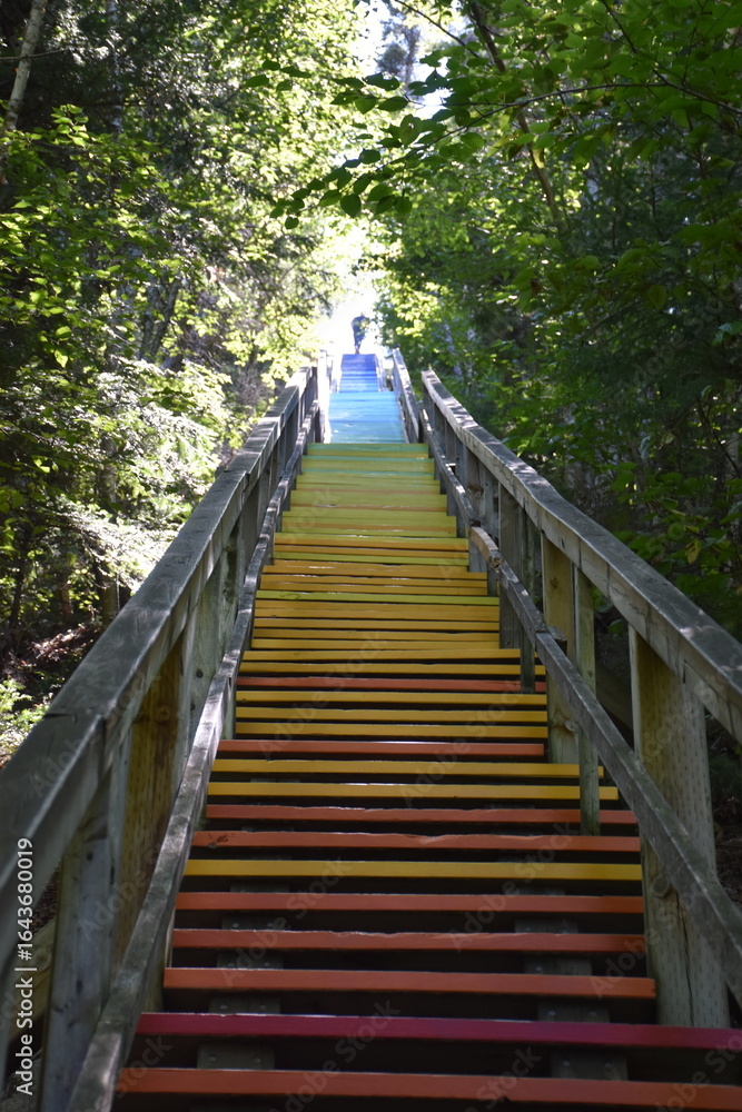Obraz premium The Trinity staircase in the park, La Pocatière, Québec, Canada