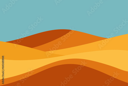 Sand dunes under blue sky