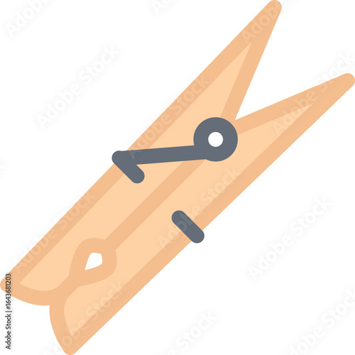 Classic Wooden Clothespin