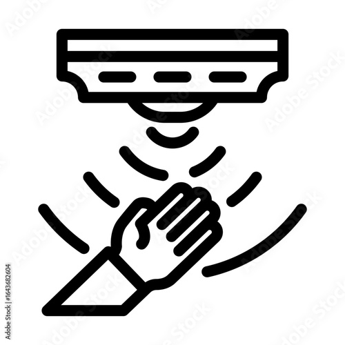 motion activated line icon vector illustration