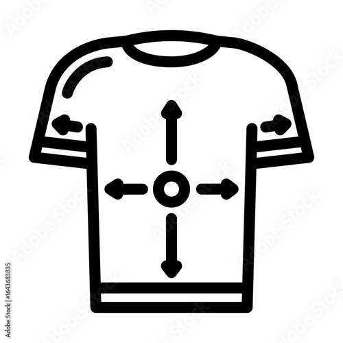 comfortable fit line icon vector illustration