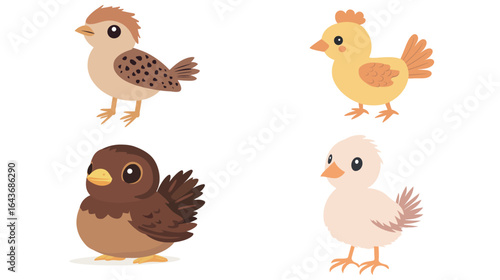 Baby Turkey vector on white background, cute realistic illustration of a small turkey chick, detailed feathers, isolated for graphic design, educational materials, and seasonal projects.