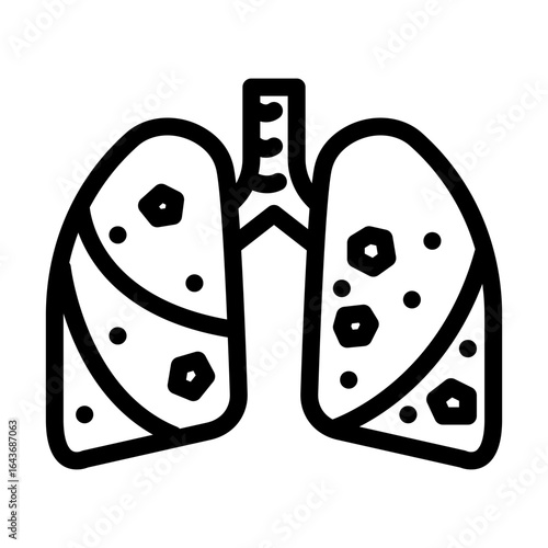 human exposure microplastics line icon vector illustration