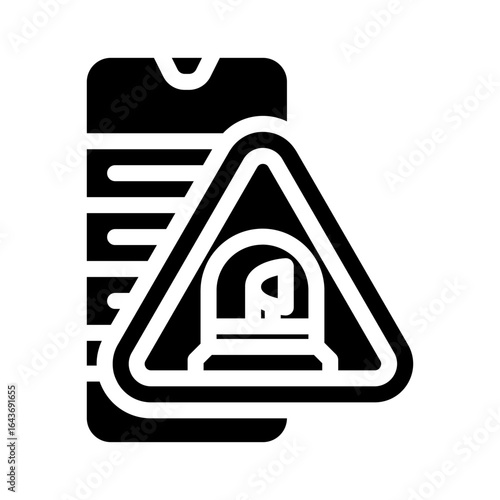 emergency mode feature glyph icon vector illustration