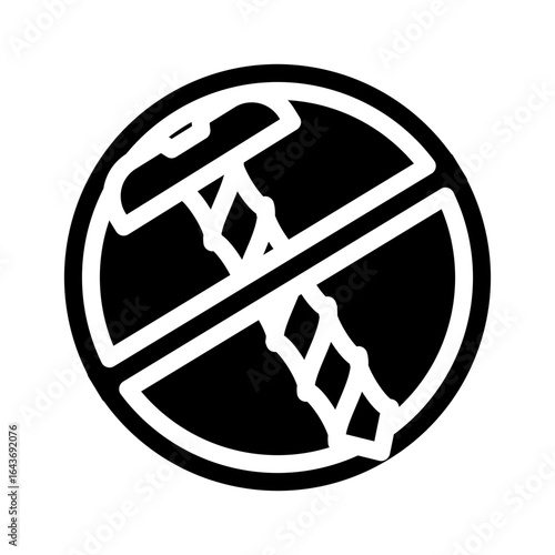 no assembly required glyph icon vector illustration