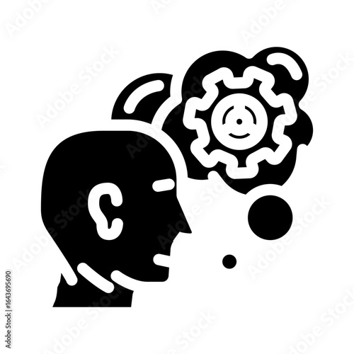 intuitive setup glyph icon vector illustration