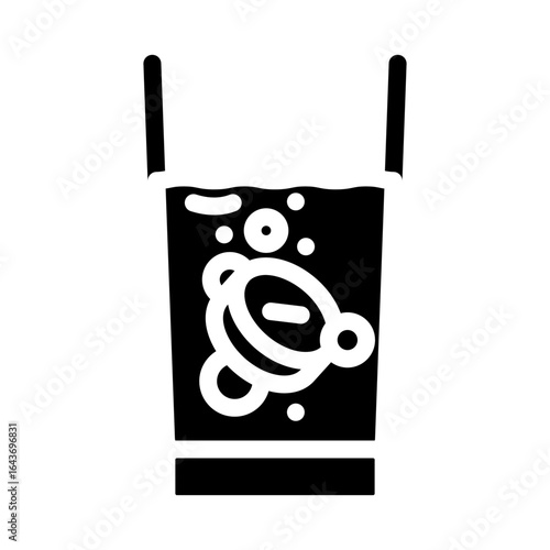 pills water stream glyph icon vector illustration
