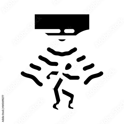 motion activated glyph icon vector illustration