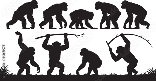 Illustrations of children's silhouettes in a variety of active poses, including sports and dance, are a popular art form for depicting the fun and shadow of youth