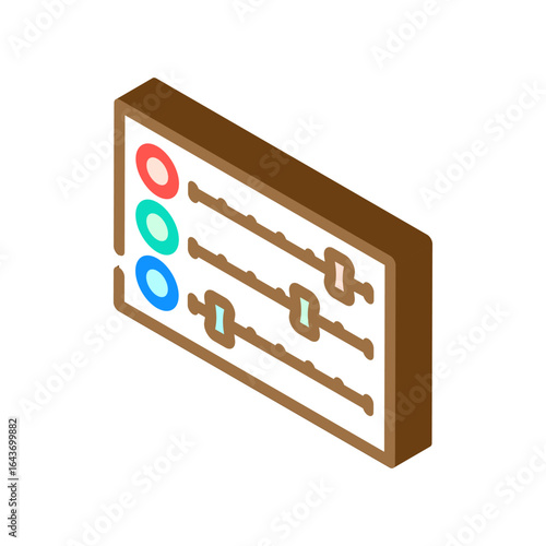 multi color option isometric icon vector illustration
