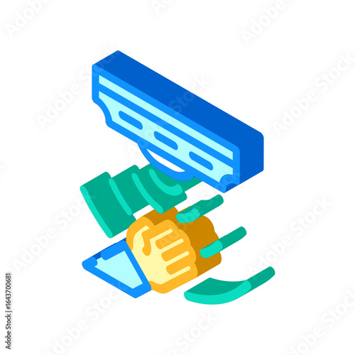 motion activated isometric icon vector illustration