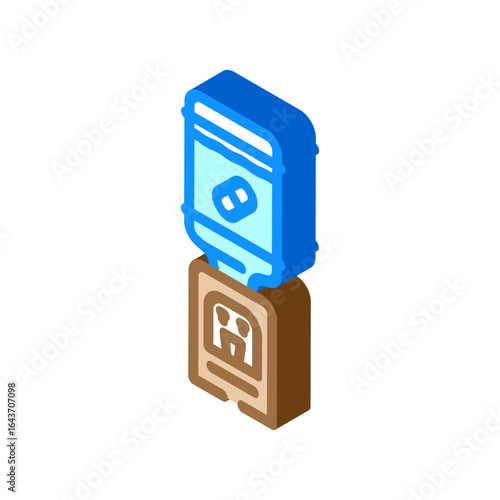 antibiotics drinking water isometric icon vector illustration