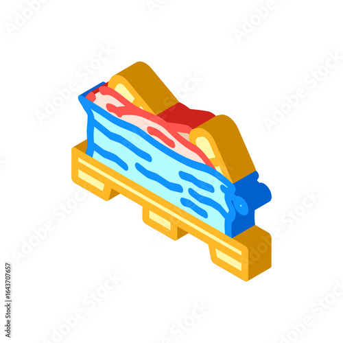 pile pharmaceutical waste isometric icon vector illustration