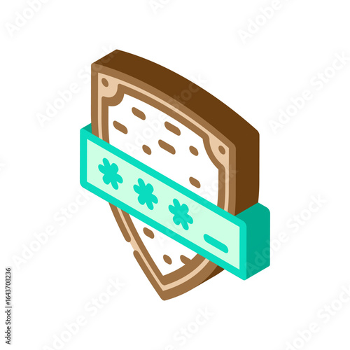 tamper proof isometric icon vector illustration