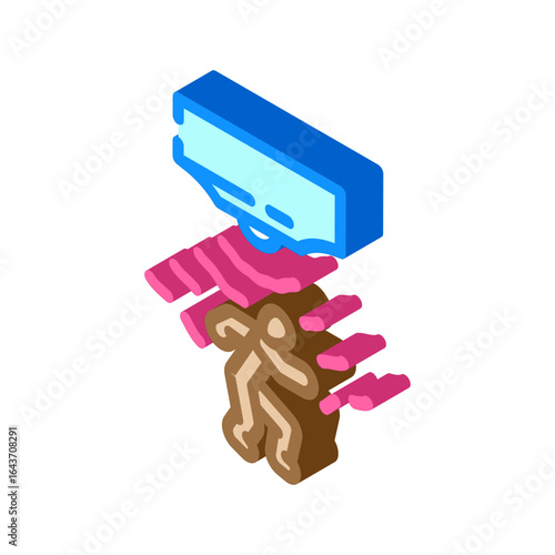 motion activated isometric icon vector illustration