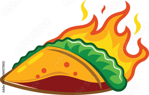 A rainbow quartet of glossy empanadas