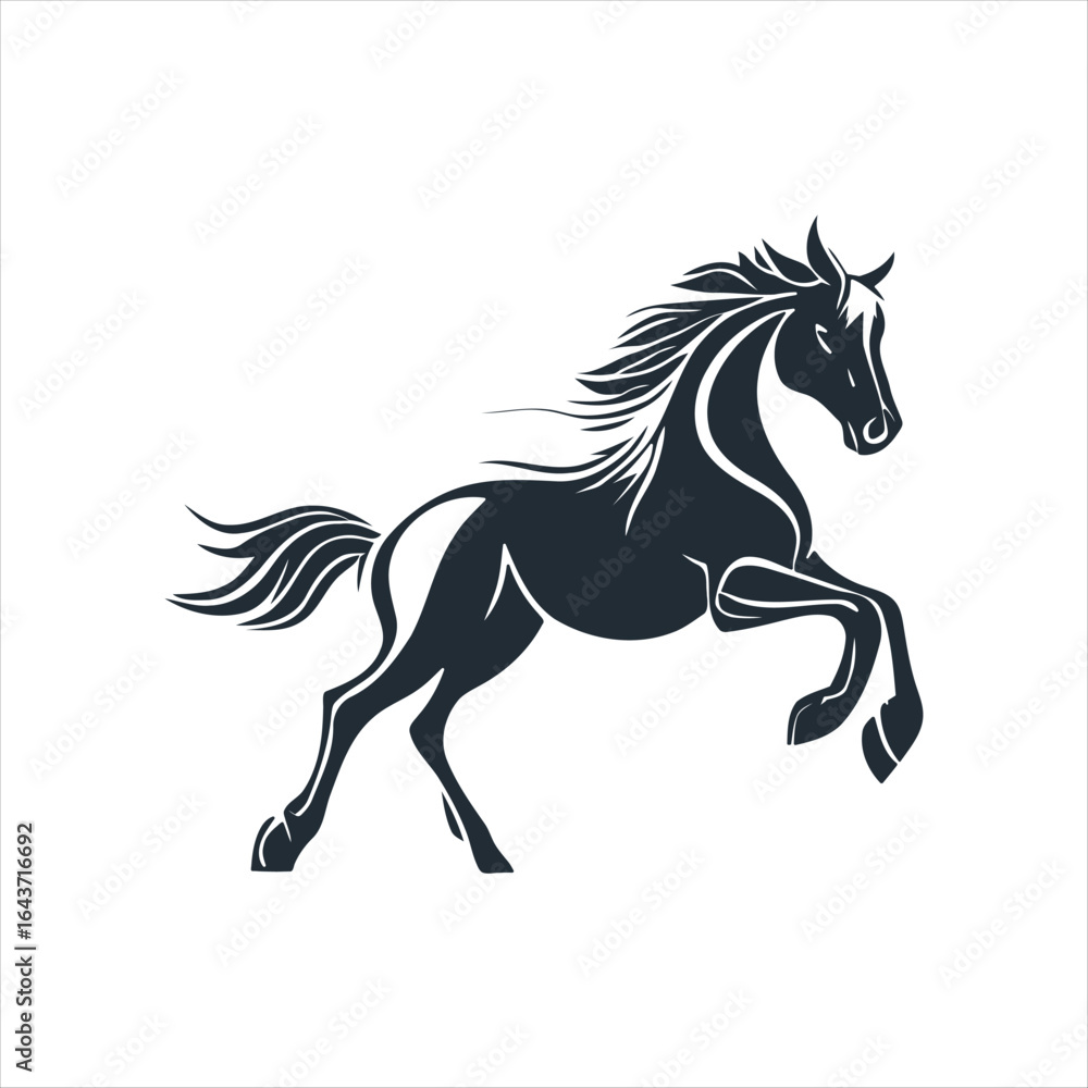 Obraz premium horse silhouette vector