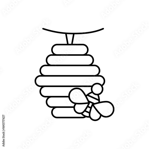 the icon depicts a beehive with a bee.