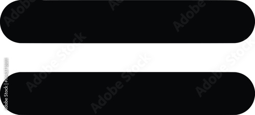 Vector Symbol of Equal Sign, Modern Design, Graphic Art, Digital Environment, Minimalist Style, Creative Concept