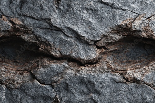 Cracked Stone Texture: A close-up of a cracked stone showcases the intricate textures and natural beauty of a weathered surface. Evoking the raw essence of the earth's embrace.
