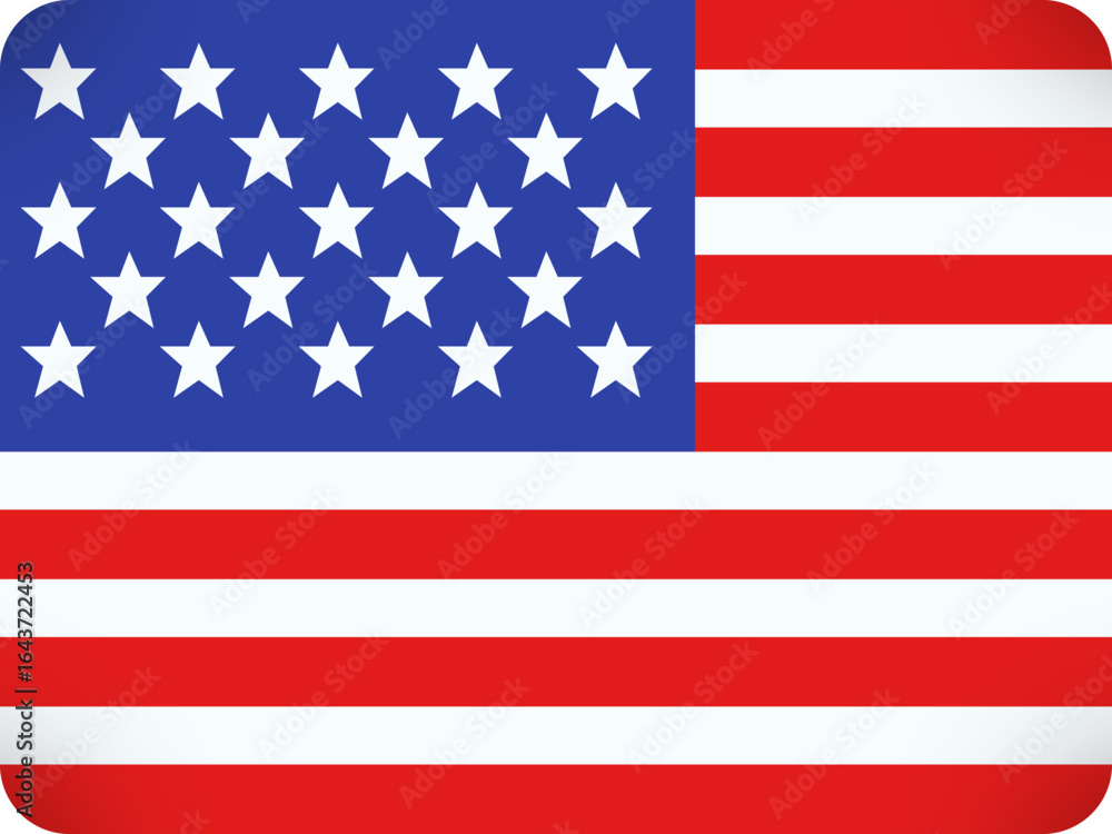 Naklejka premium The american flag with its iconic stars and stripes represents the united states of america and its rich history and values