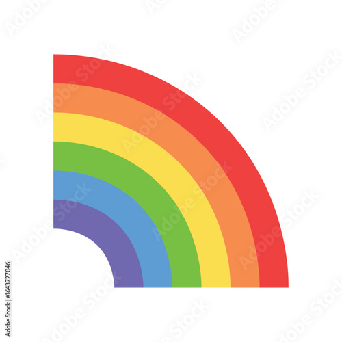 Colorful Rainbow Icon – Flat Design Vector