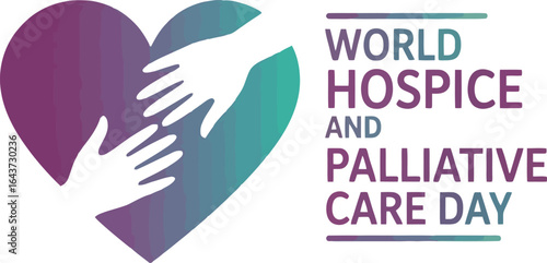 World Hospice and Palliative Care Day Logo with Heart and Hands