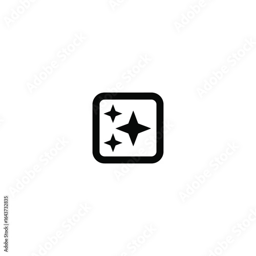 Cleanliness sparkle icon symbol representing hygiene and purity